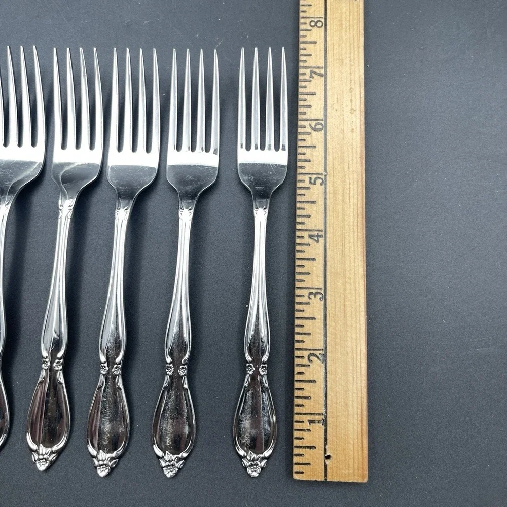 Oneida Community Chantelaine Stainless Dinner Forks Lot‎ of 5 Replacement